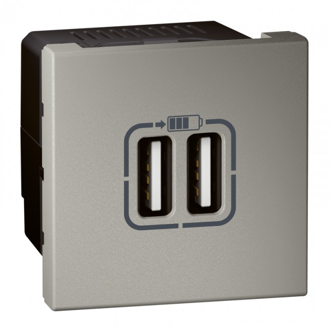Ổ sạc USB đôi type A, 15W, 2 mô-đun