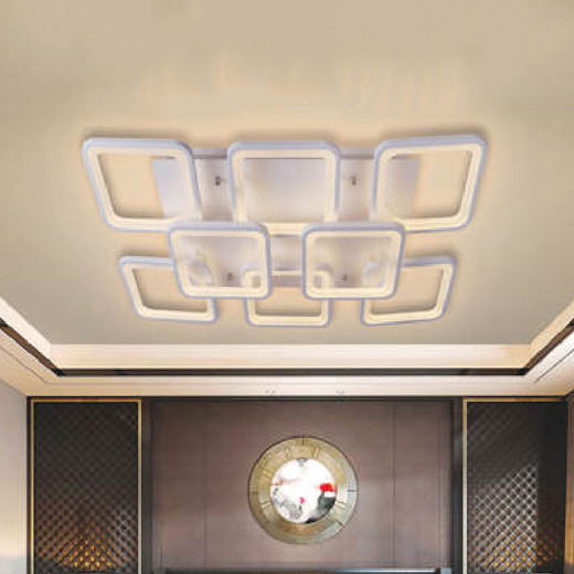 Đèn ốp trần trang trí Andora vuông Ø800 x 600 - LED 3 CĐ + Remote