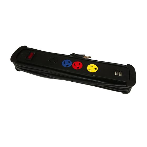 Ổ cắm kéo dài LiOa tiêu chuẩn Mỹ-Nhật, 4 ổ cắm 3 mét