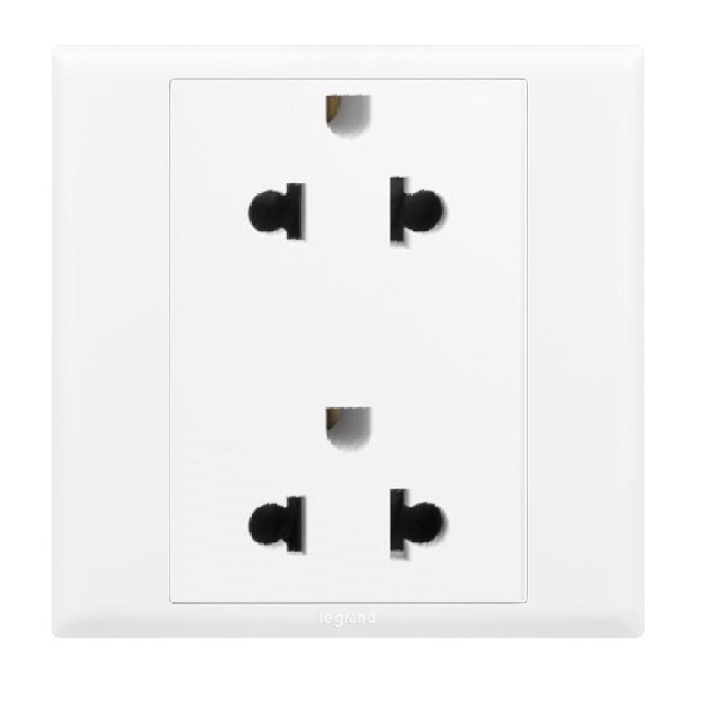 Bộ ổ cắm đôi 3 chấu, 16A