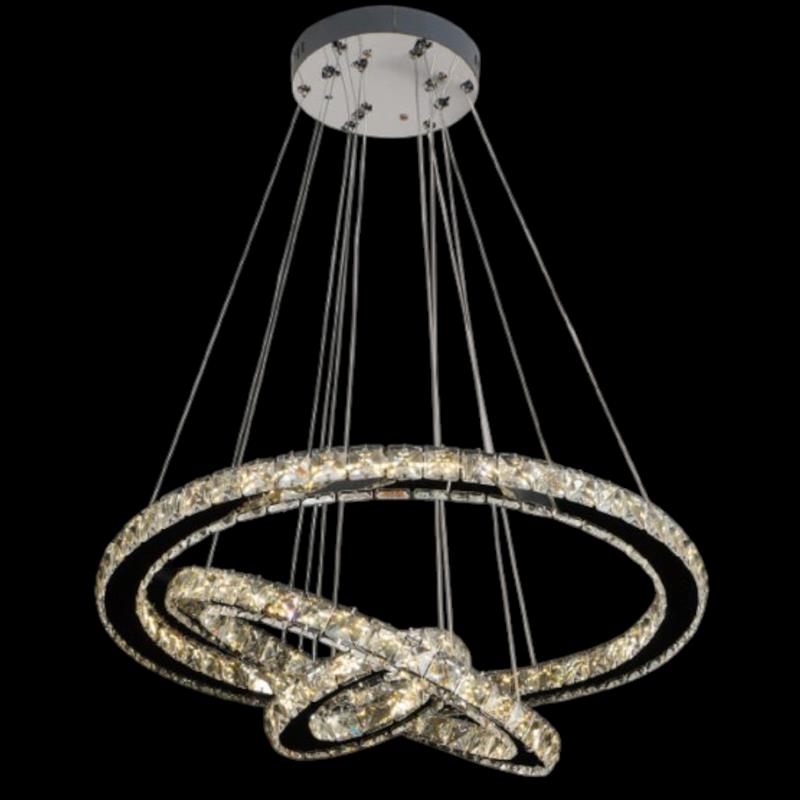 Đèn treo pha lê Slister Ø600+400+200mm - LED 140W - 3 CĐ