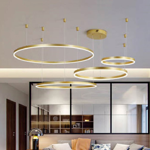 Đèn thả trang trí Andora Ø800 + 600 + 600 + 400 x H1000 - LED 3 CĐ + Remote