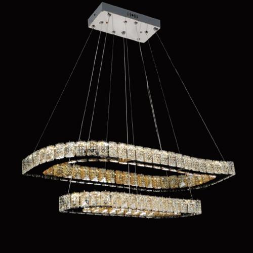 Đèn treo pha lê Slister Ø500+300mm - LED 120W - 3 CĐ