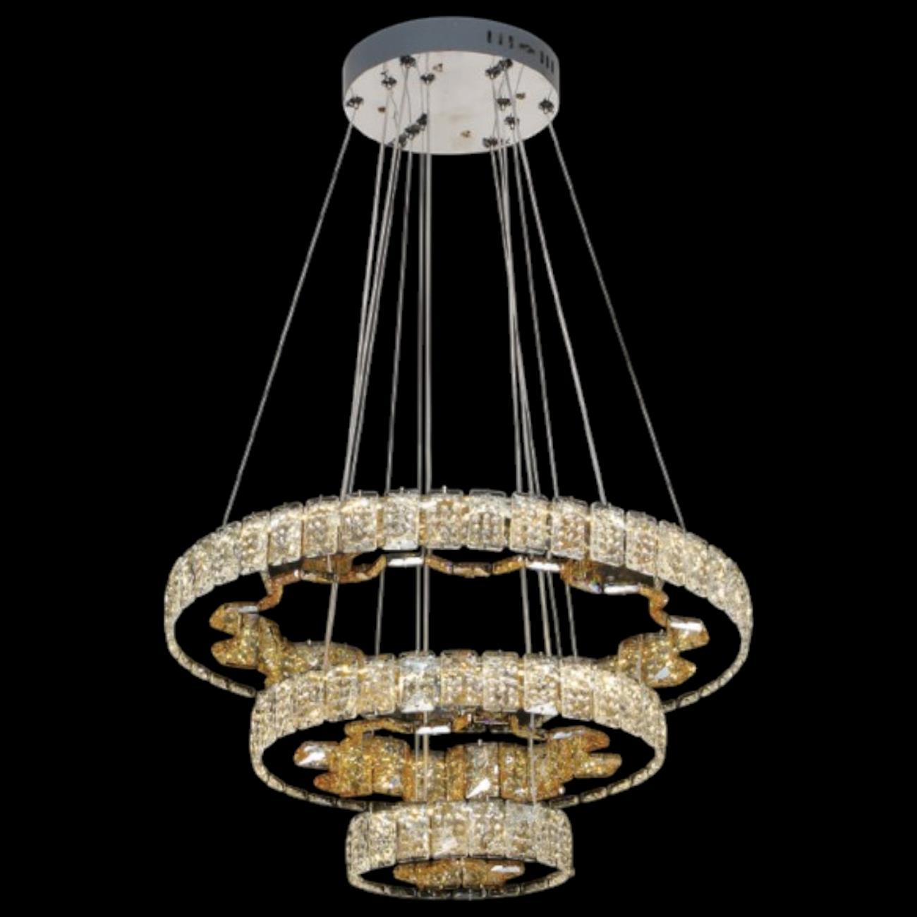 Đèn treo pha lê Slister Ø500+300+200mm - LED 120W - 3 CĐ