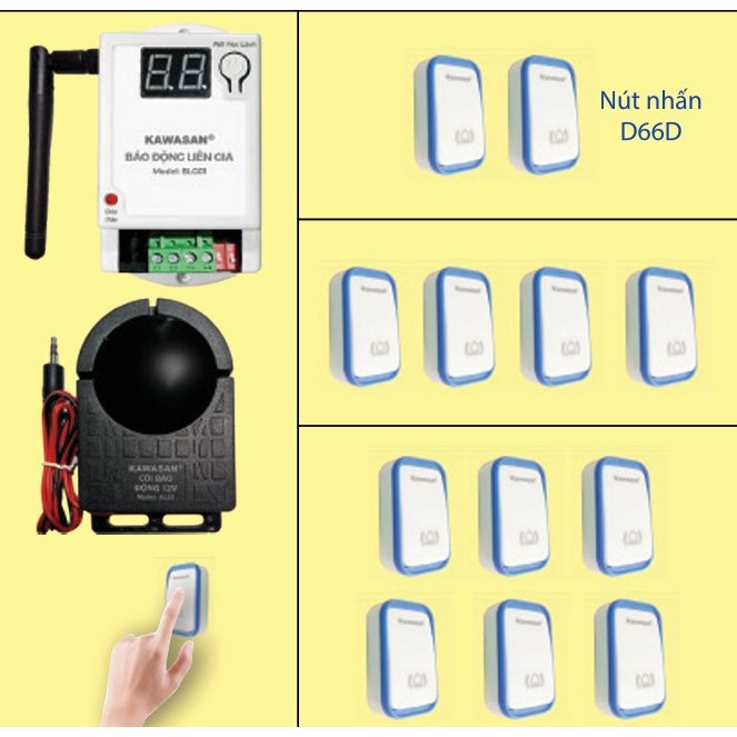 Combo báo động liên gia không dây Kawasan BLG01