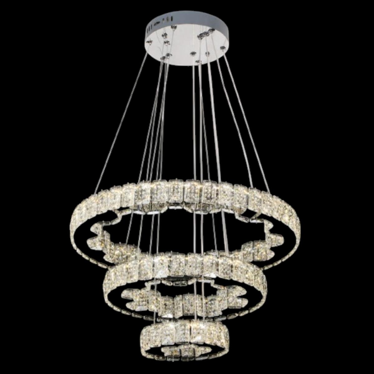 Đèn treo pha lê Slister Ø500+300+200mm - LED 130W - 3 CĐ