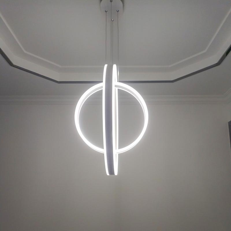 Đèn thả trần bàn ăn 2 vòng tròn LED Venus 6801/46