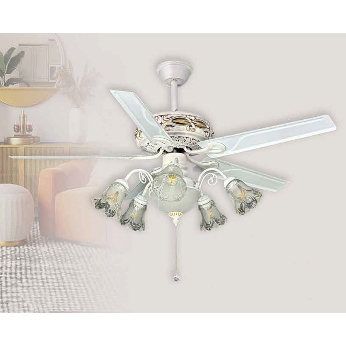 Quạt trần 5 cánh 355 Decor QT78 Ø130cm