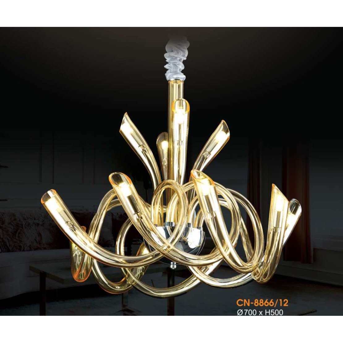 Đèn chùm nến Veronia CN-8866/12 Ø700*H500