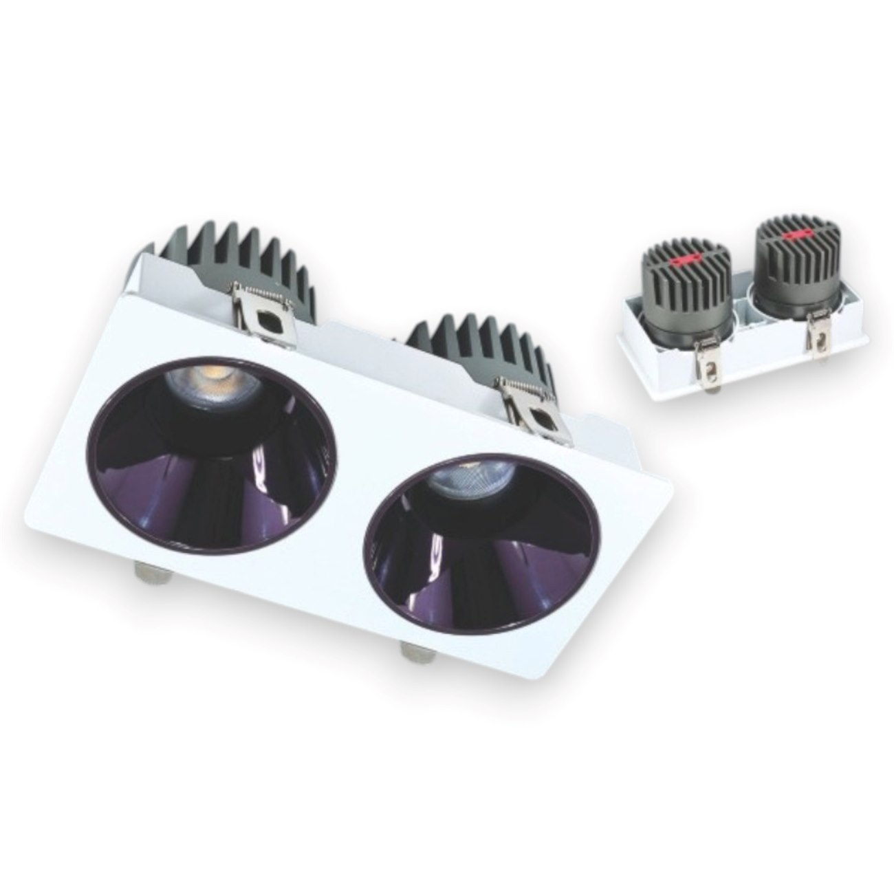 Đèn Led downlight âm trần đôi Anfaco AFC 750/2 10W