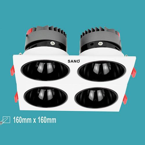 Đèn Downlight Led 12W x 4 - 6000K - 4000K - Ø168*L168*H75