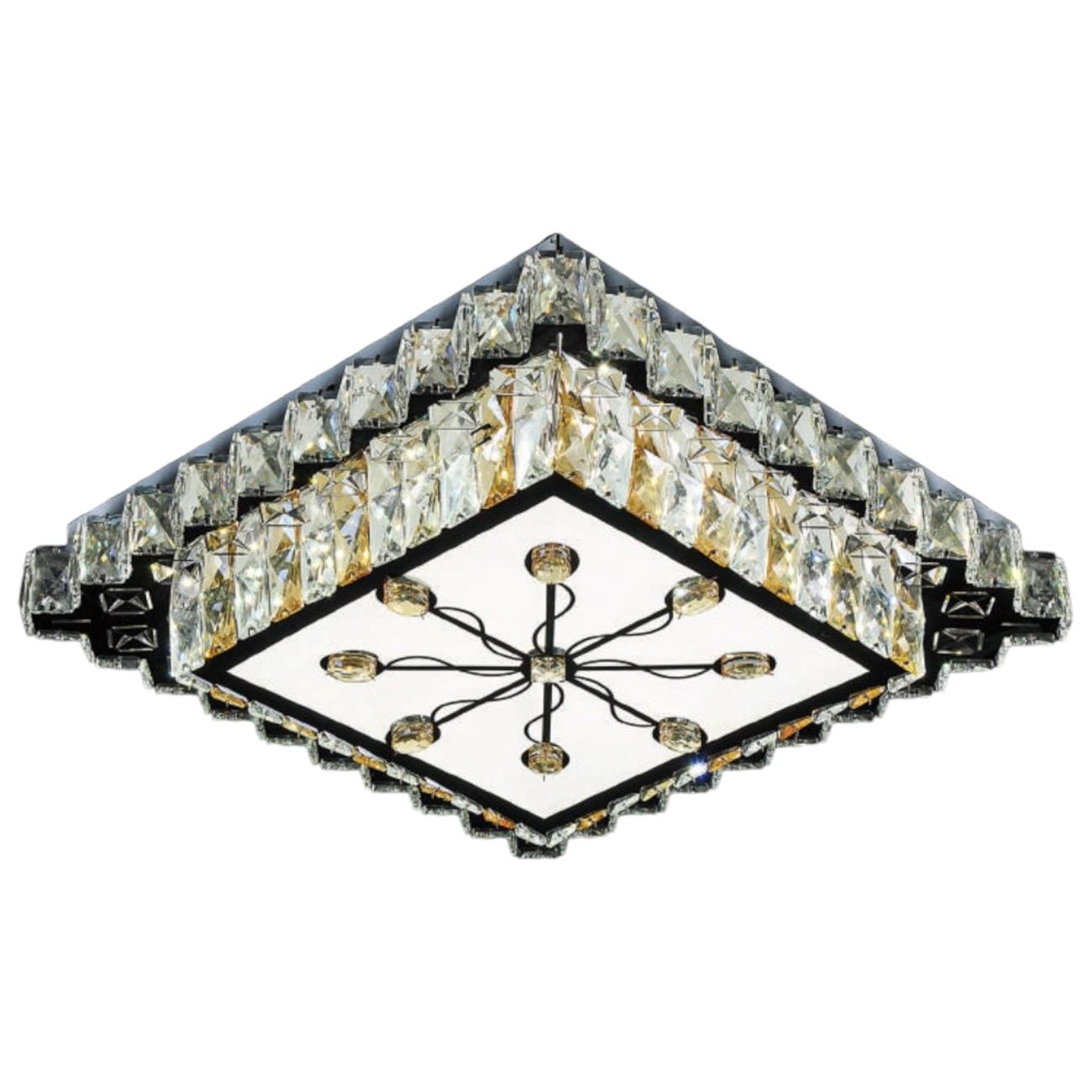 Đèn mâm pha lê Slister 600*600 - LED 160W - 3 CĐ