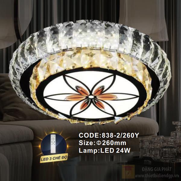 Đèn mâm pha lê Slister Ø260mm - LED 24W - 3 CĐ