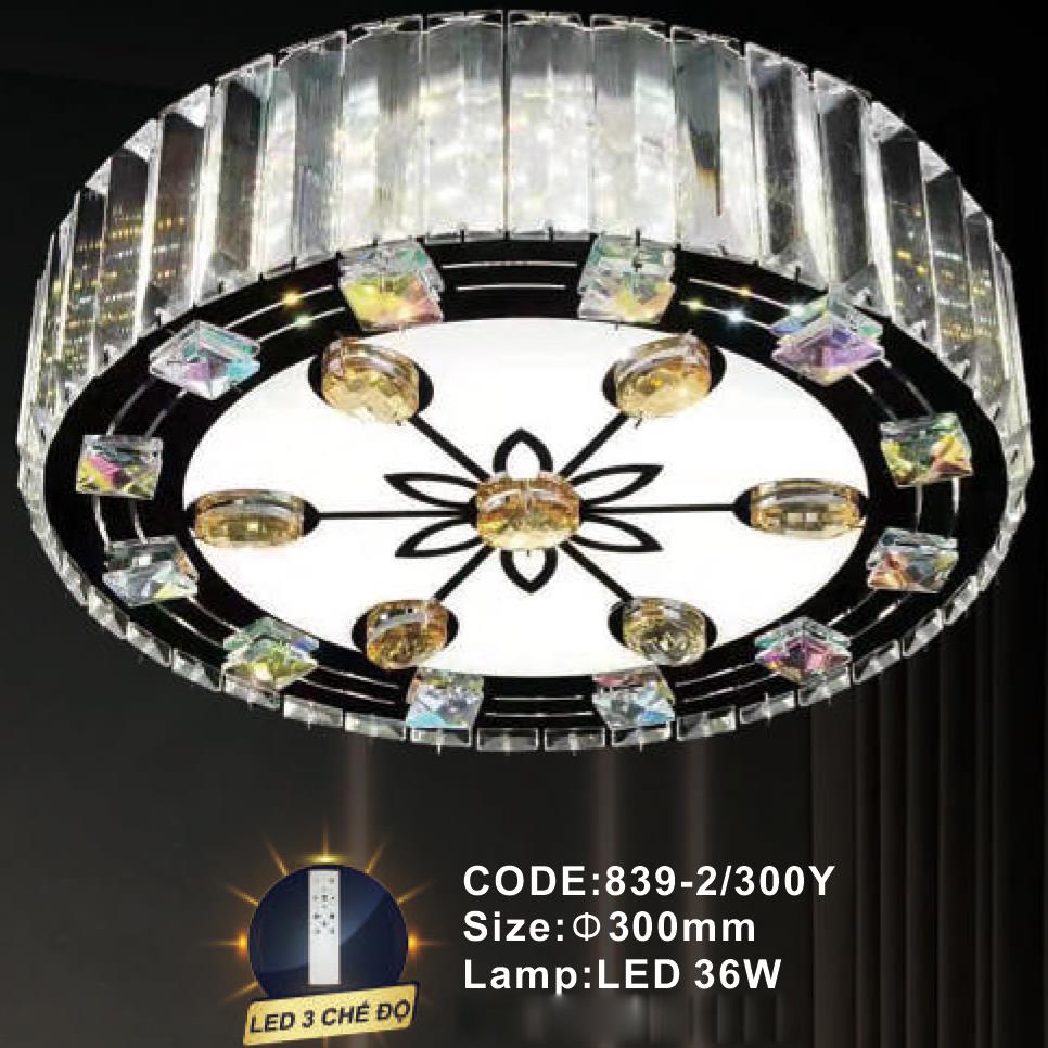 Đèn mâm pha lê Slister Ø300mm - LED 36W - 3 CĐ