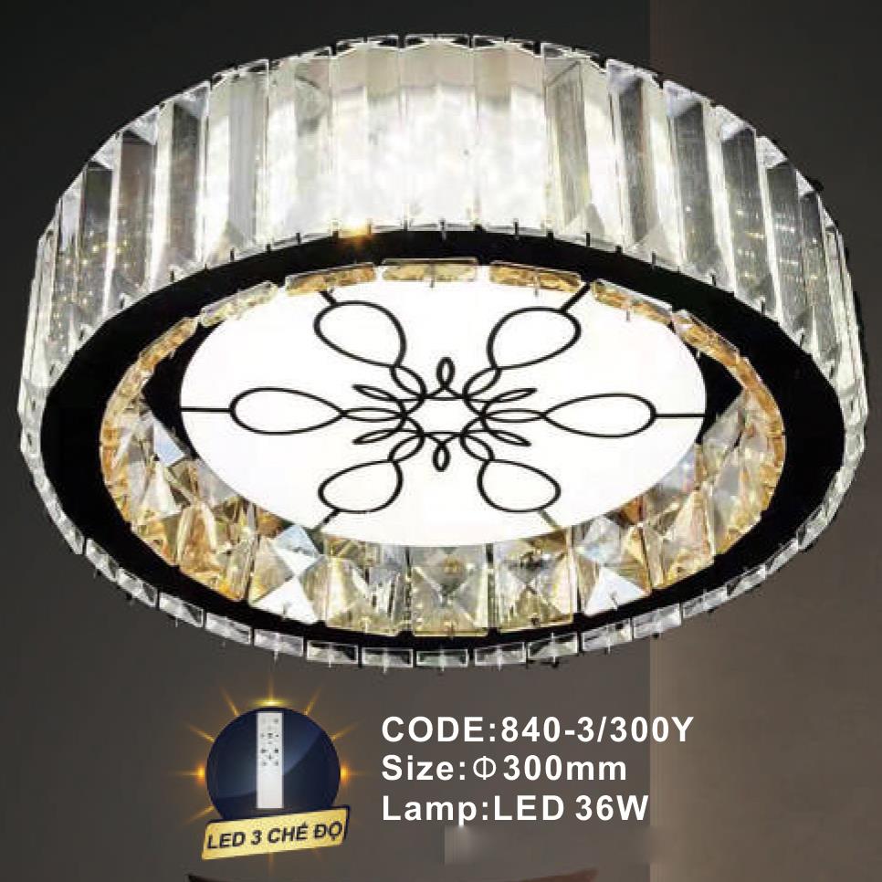 Đèn mâm pha lê Slister Ø300mm - LED 36W - 3 CĐ