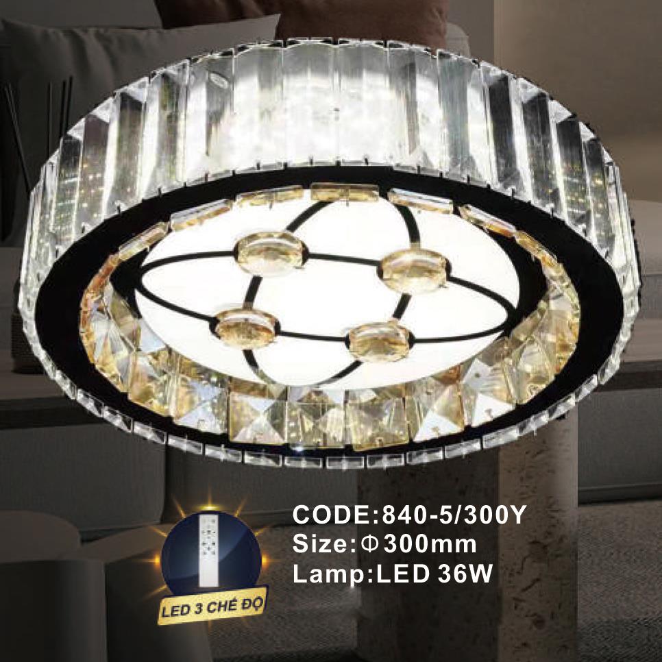 Đèn mâm pha lê Slister Ø300mm - LED 36W - 3 CĐ