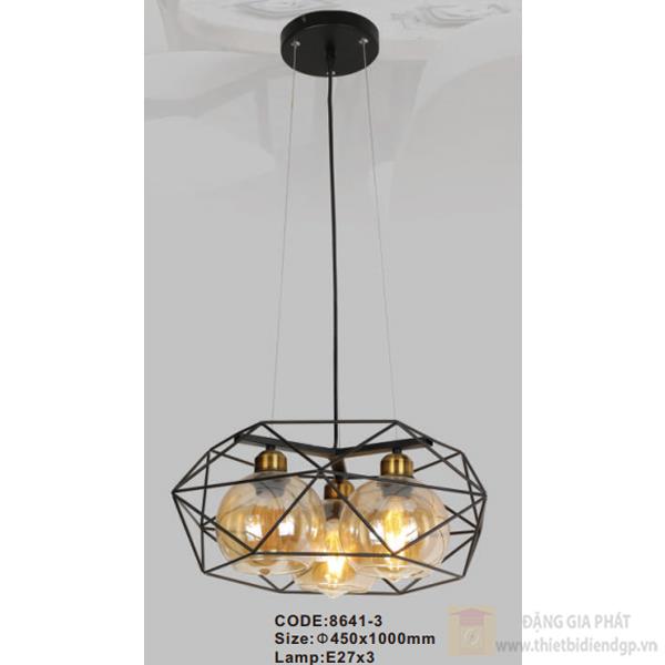 Đèn treo trần đế tròn trang trí Slister Ø450*H1000mm - E27*3