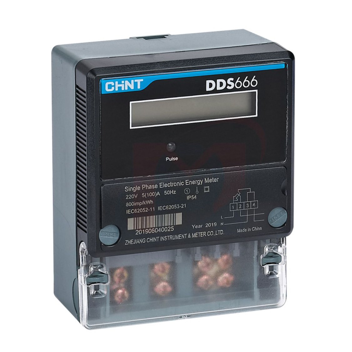 Đồng hồ đo điện CHINT DTS634 230/400V10(100)A LCD N-IR RS485