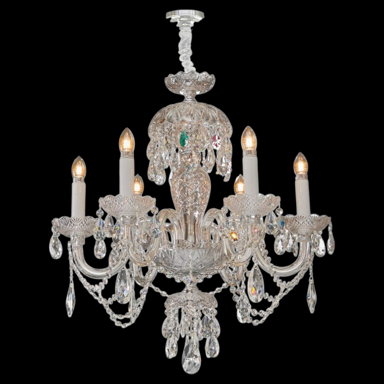 Đèn chùm pha lê K9 cao cấp 355 decor Ø620*H700 - E14*6