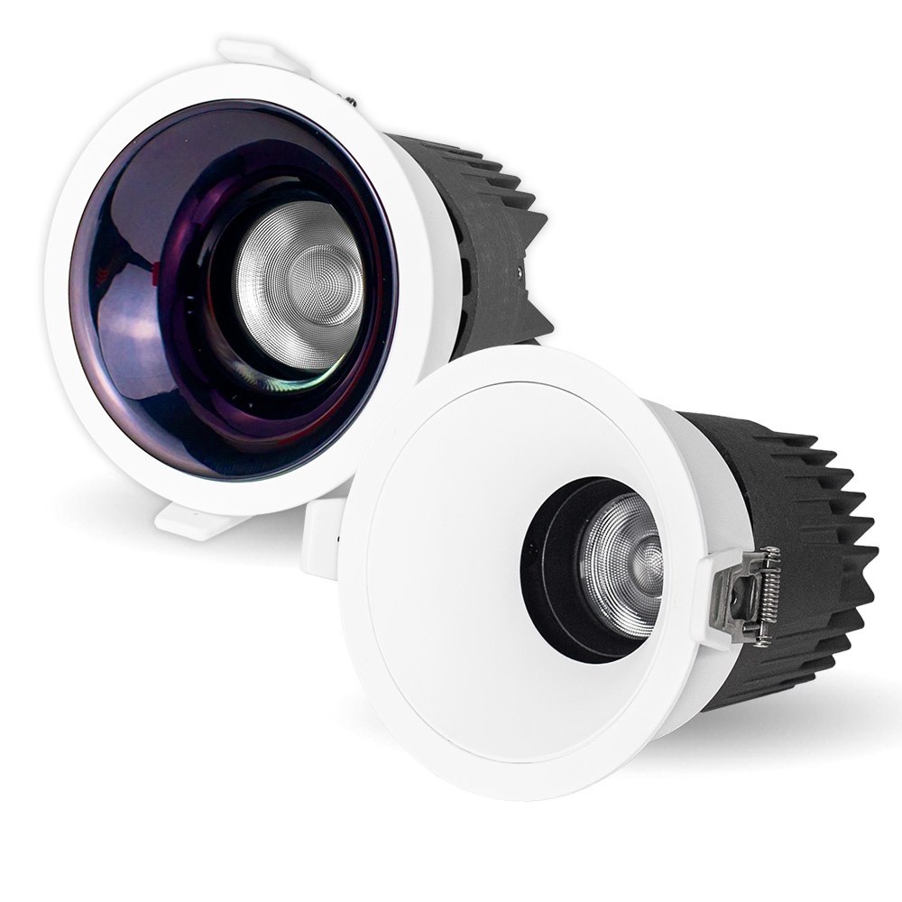 Đèn âm trần rọi AMETHYST (thạch anh tím) mặt viền kingled (DLRA Series) 12W