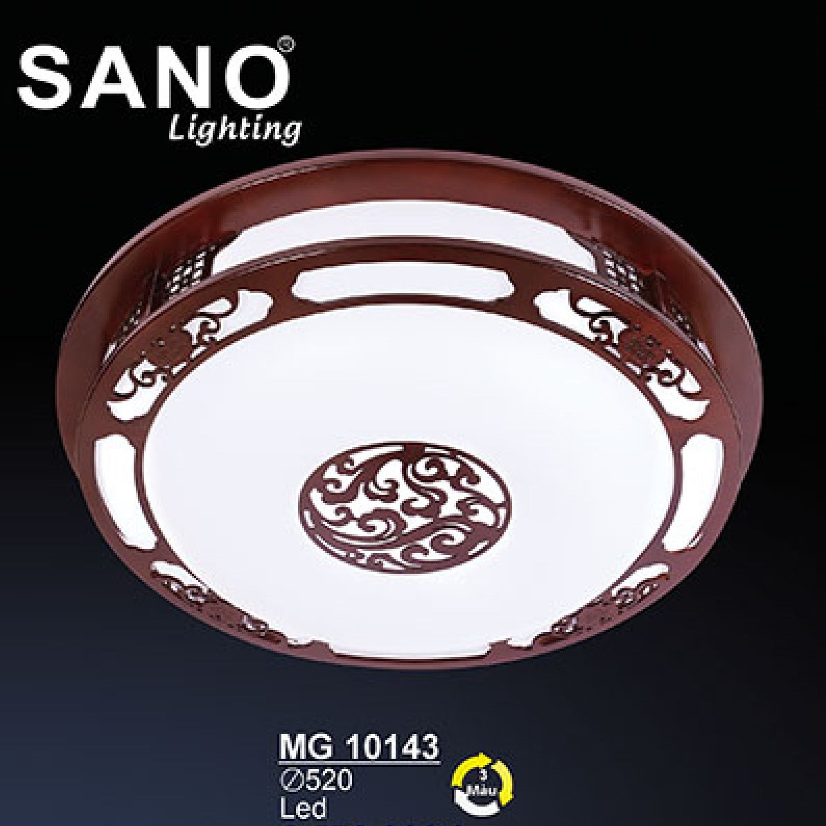 Đèn mâm gỗ Sano MG 10143 Ø520