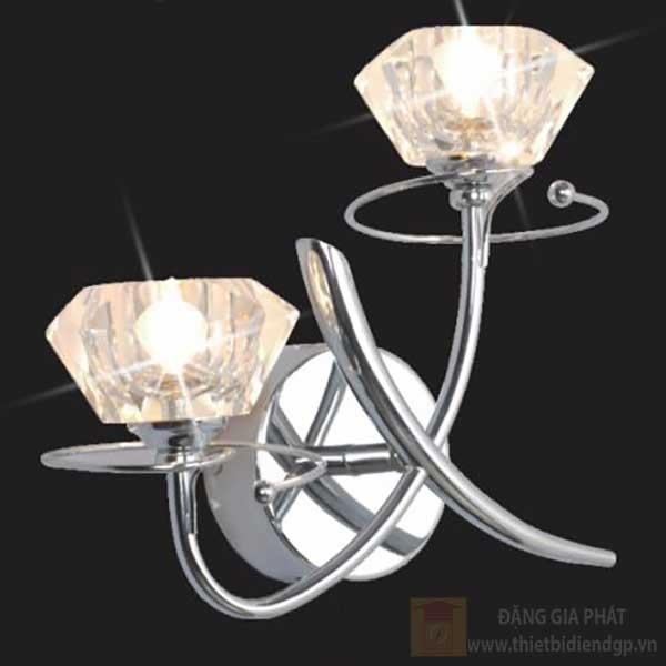 Đèn vách có bóng led 2*3W, size: W27*H25cm