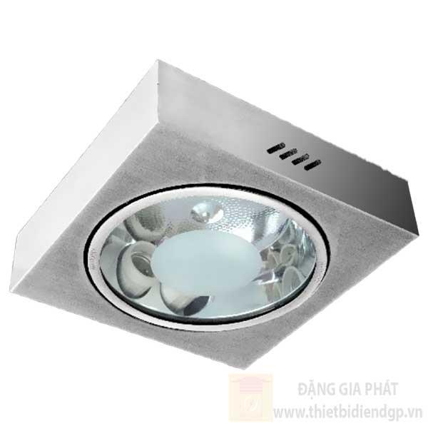 Đèn ốp trần E27*2pcs, L19*W19*H6cm, có bóng compact