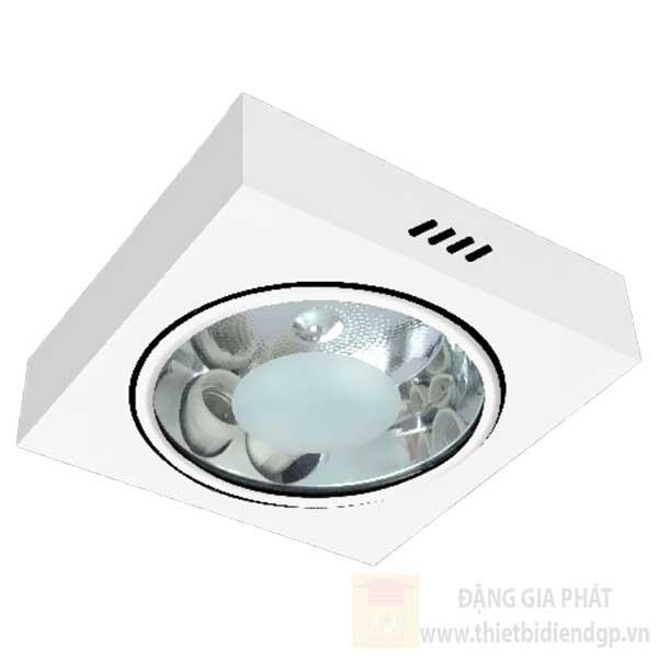 Đèn ốp trần E27*2pcs, L19*W19*H6cm, có bóng compact