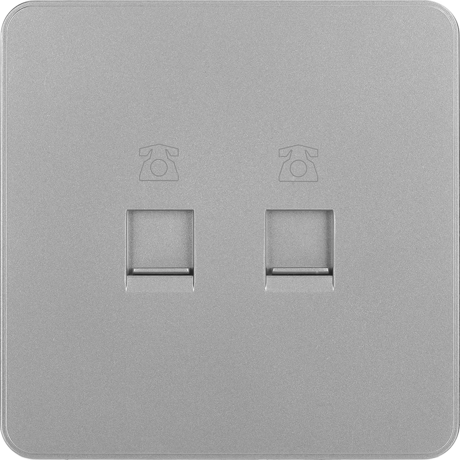 Ổ cắm điện thoại đôi RJ11 màu xám