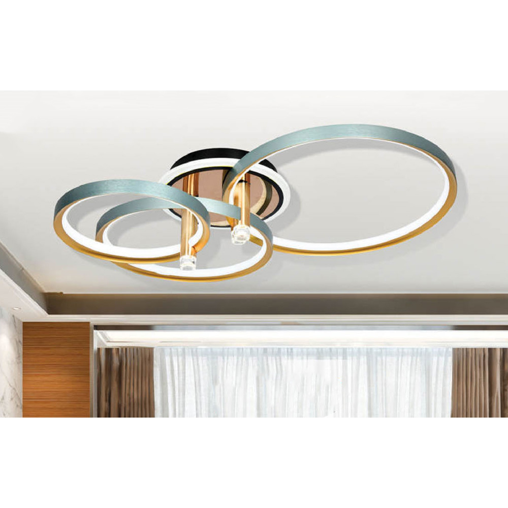 Đèn ốp trần trang trí Andora L800 x W630 x H220 - LED 3 CĐ + Remote