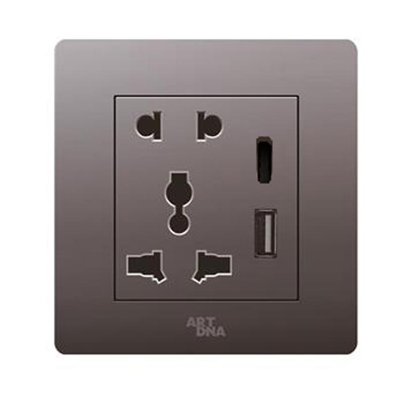 Ổ cắm đa năng 16A + Sạc 2USB+Type C
