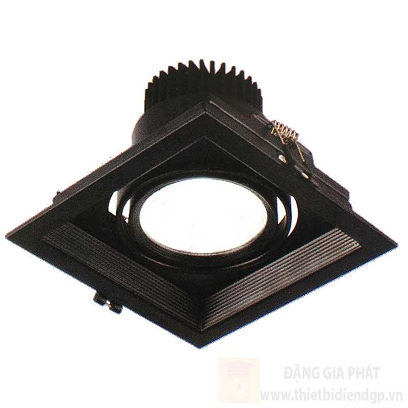 Đèn downlight âm trần hợp kim nhôm cao cấp đen vuông Ø150*H150-10W, khoét lỗ 115