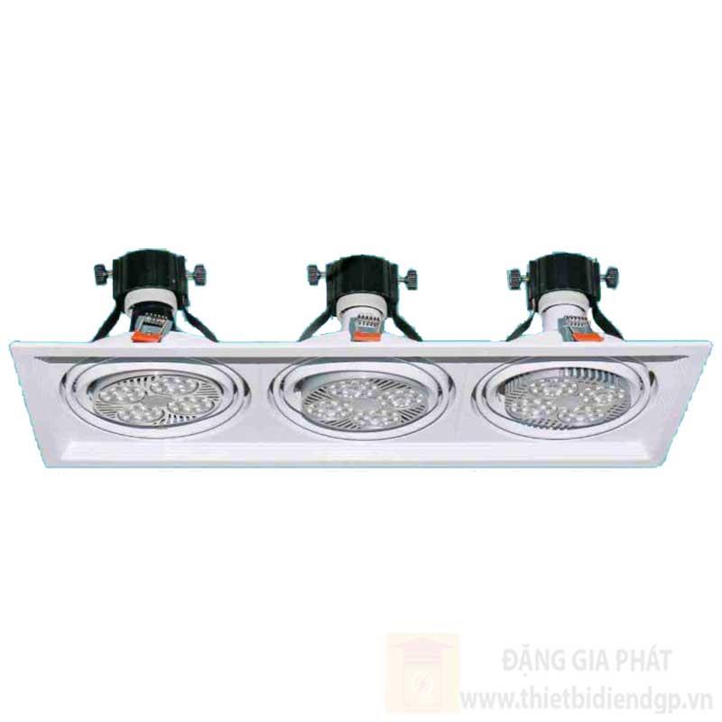 Đèn downlight âm trần hợp kim nhôm cao cấp vuông L480*W180*H140-35W*3, khoét lỗ Ø460*160
