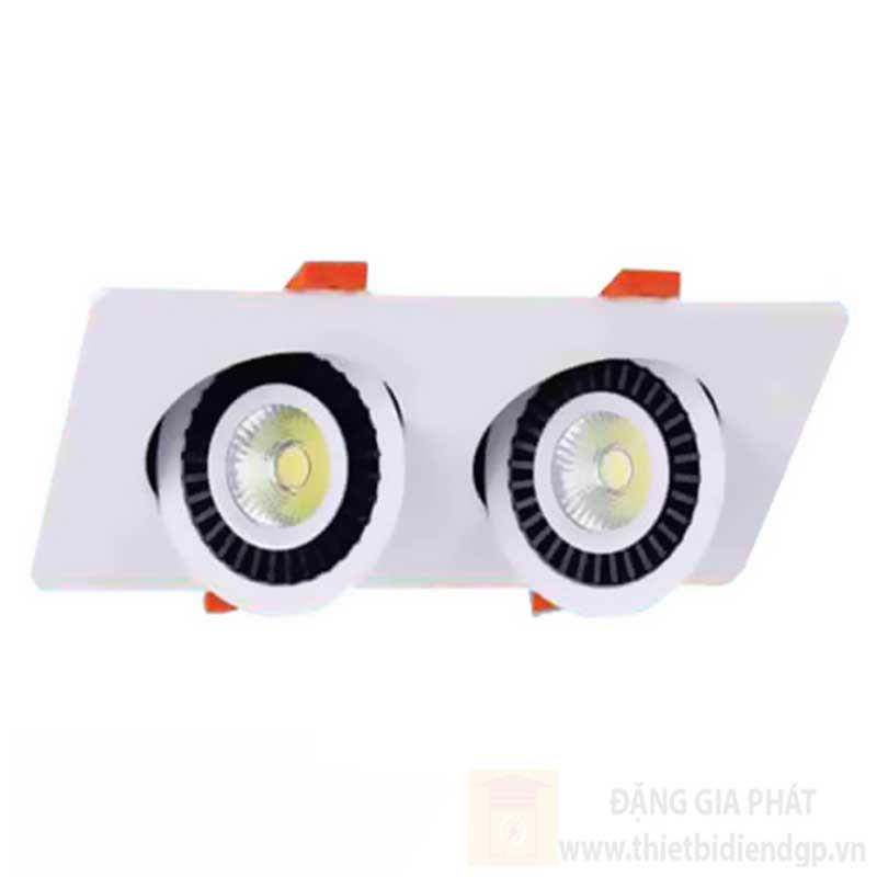Đèn downlight âm trần hợp kim nhôm cao cấp L230*W120*H30-7W*2, khoét lỗ L190 x W95