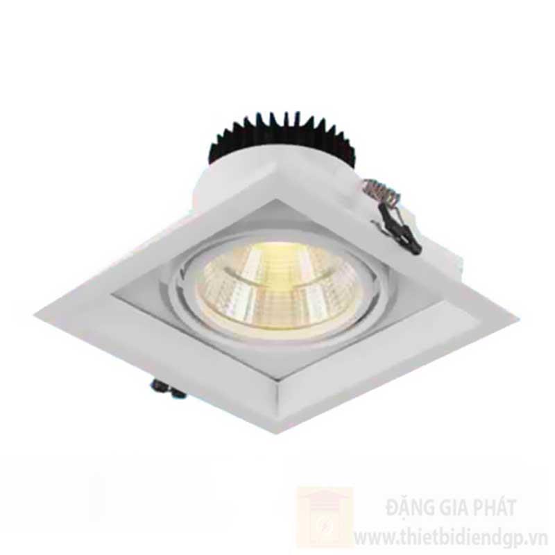 Đèn downlight âm trần hợp kim nhôm cao cấp trắng vuông Ø150*H150-10W, khoét lỗ Ø115