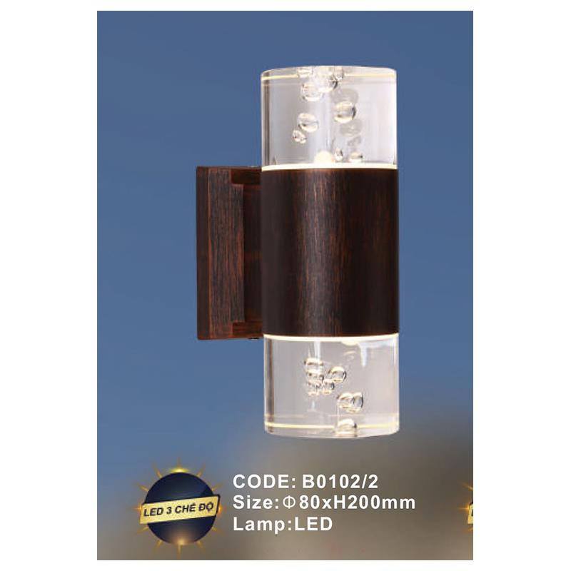 Đèn tường trong nhà Slister Ø80*H200mm - LED 3 CĐ