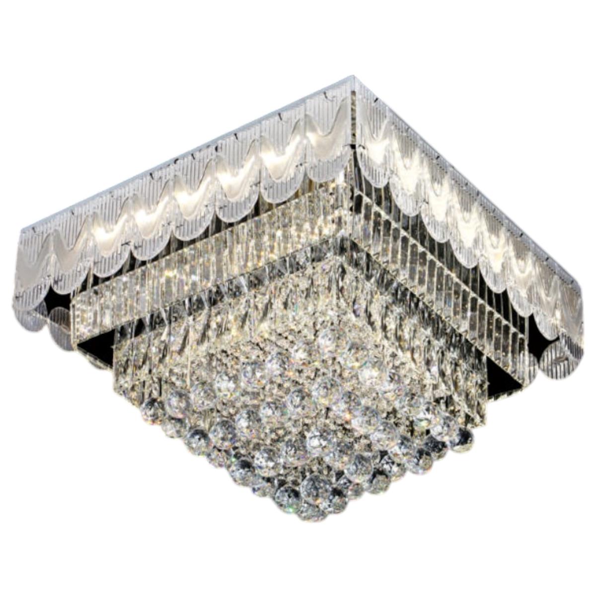Đèn mâm pha lê Slister 600*600 - LED 145W - 3 CĐ