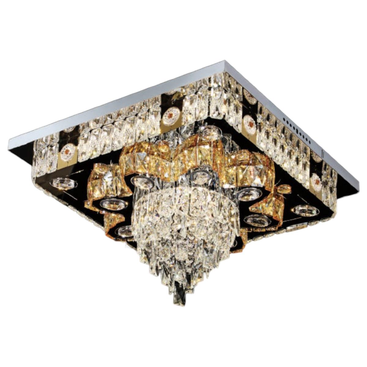 Đèn mâm pha lê Slister 600*600 - LED 160W - 3 CĐ