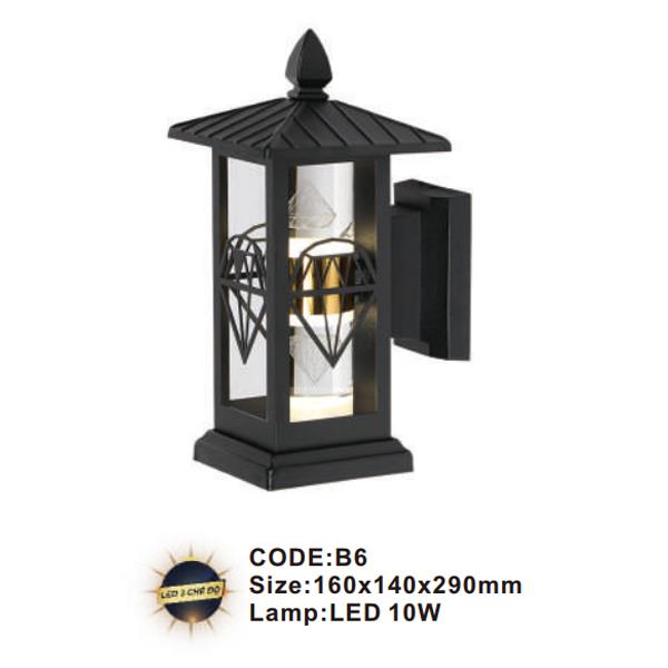 Đèn tường ngoài trời Slister 160*140*290mm - LED 10W - 3 chế độ