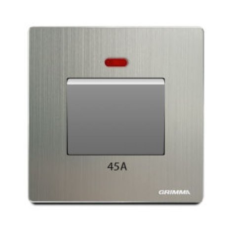 Bộ công tắc 45A Grimma G52K45A mặt nhôm