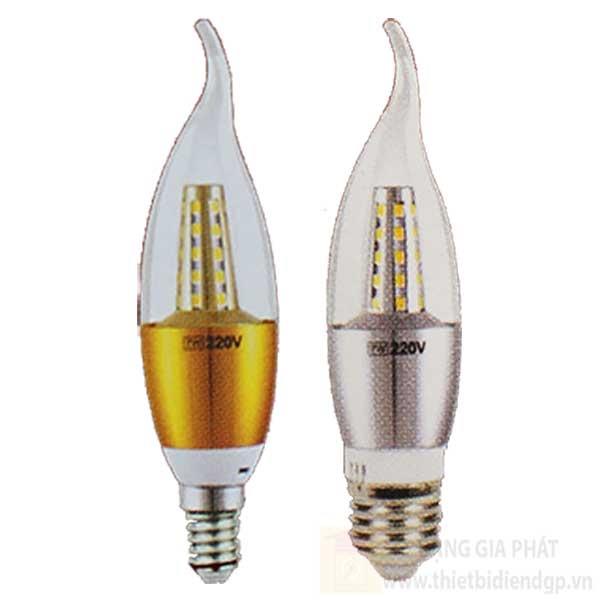 Bóng nến 5W đuôi E14 và E27, ánh sáng trắng, vàng