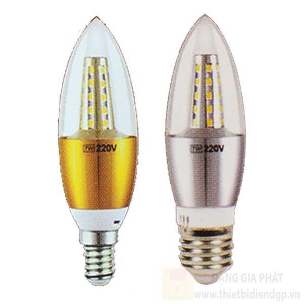 Bóng ớt 5W đuôi E14 và E27, ánh sáng trắng, vàng