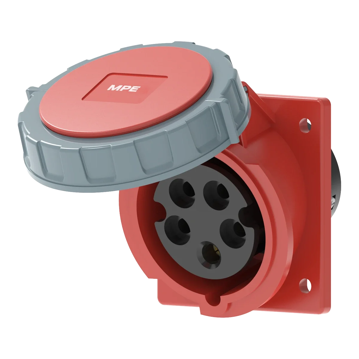 Ổ cắm công nghiệp 3P+N+E MPE (cố định bắt trên bảng điện xéo) series MPN2 IP67