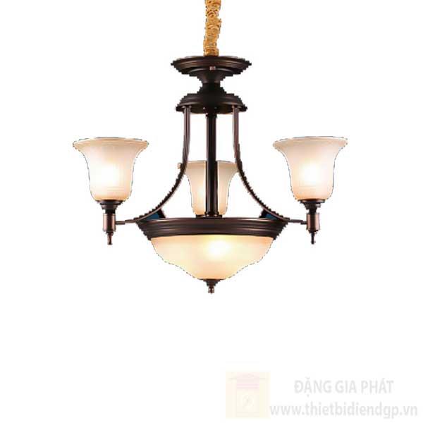 Đèn chùm chao ngọc Ø550*H560+400, E27*6