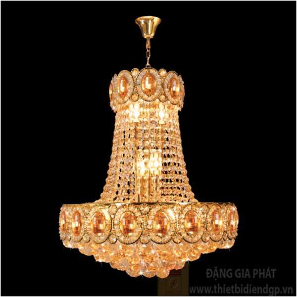 Đèn chùm pha lê Ø500*H600, E14*7 LED SMD, 91 hạt pha lê