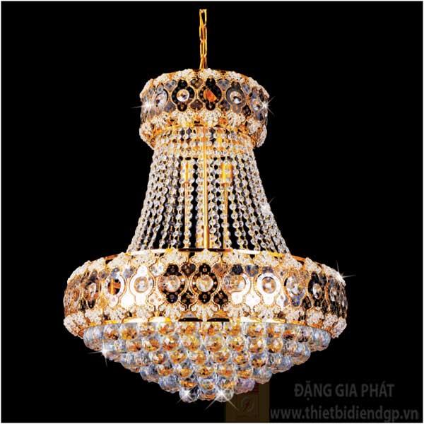 Đèn chùm pha lê Ø600*H680+300, E14*10 LED SMD, 127 Hạt