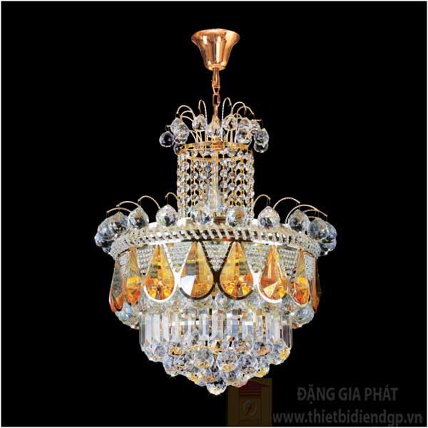 Đèn chùm pha lê Ø500*H650+300, E14*6 LED, 100 Hạt