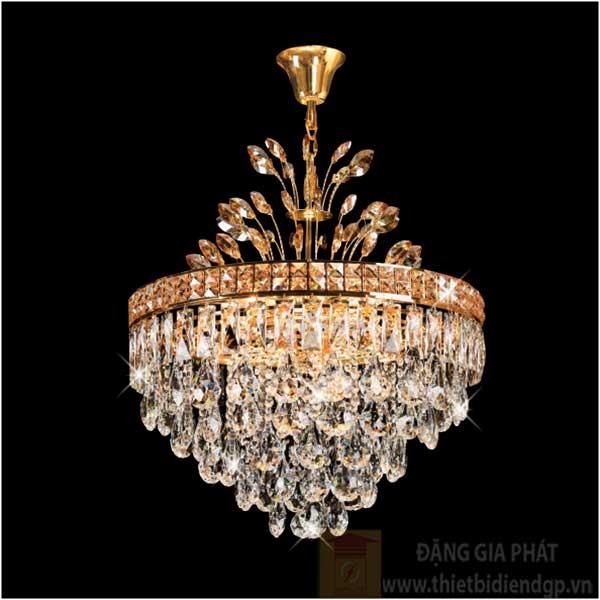 Đèn chùm pha lê Ø600*H650+300, E14*6 LED, 44 Hạt Dẹp, 67 Hạt