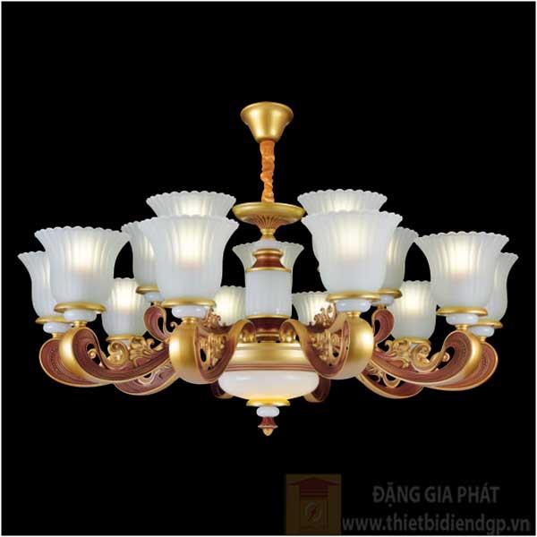 Đèn chùm nến Ø1020*H500+400, E27*15-LED 8W