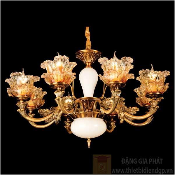 Đèn chùm nến Ø800*H650+400, E14*8-LED 6W